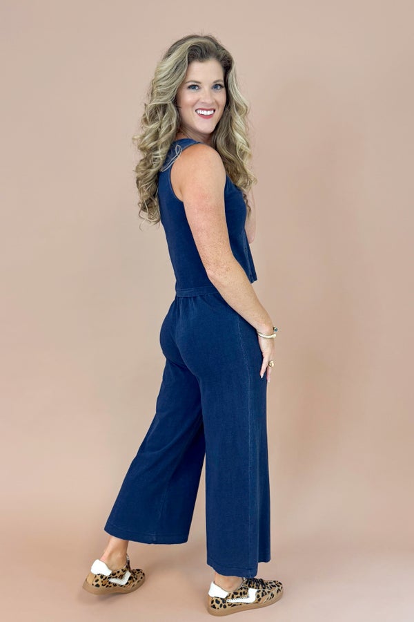 Solace Jersey Denim Top In Indigo by Z Supply