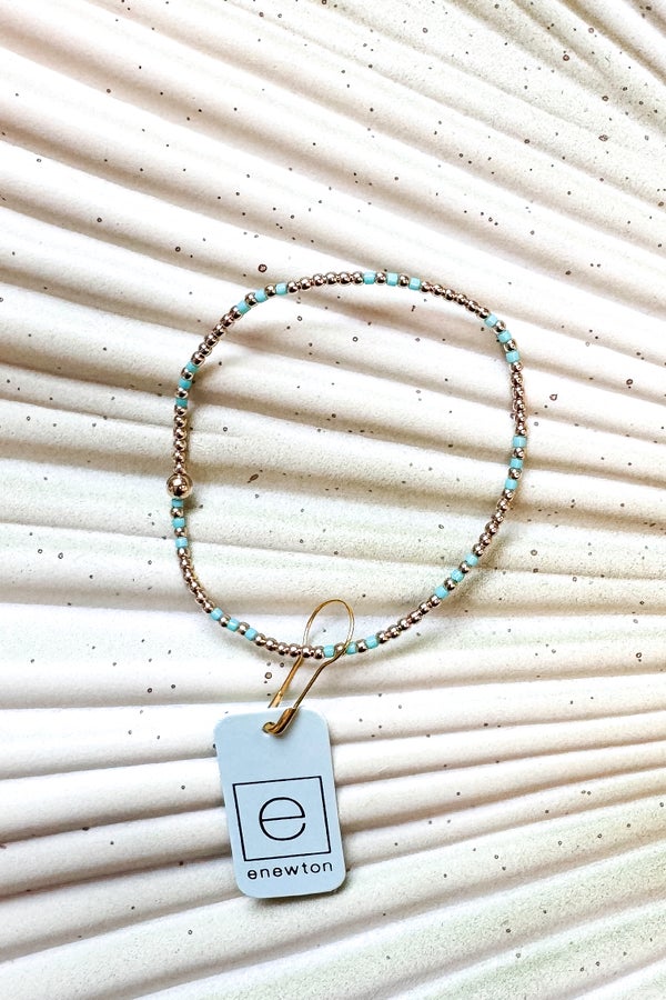 Hope Joy Pattern 2mm Bead Bracelet - Mint by e newton