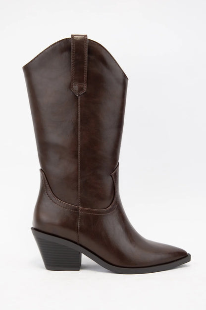 Keyman Brown Pointed Toe Boots