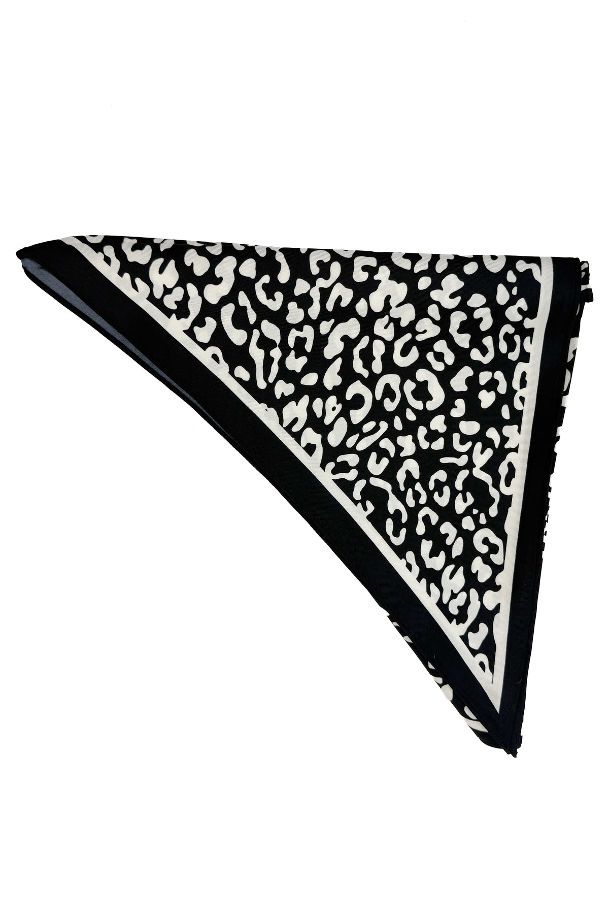 Black Leopard Triangle Scarf