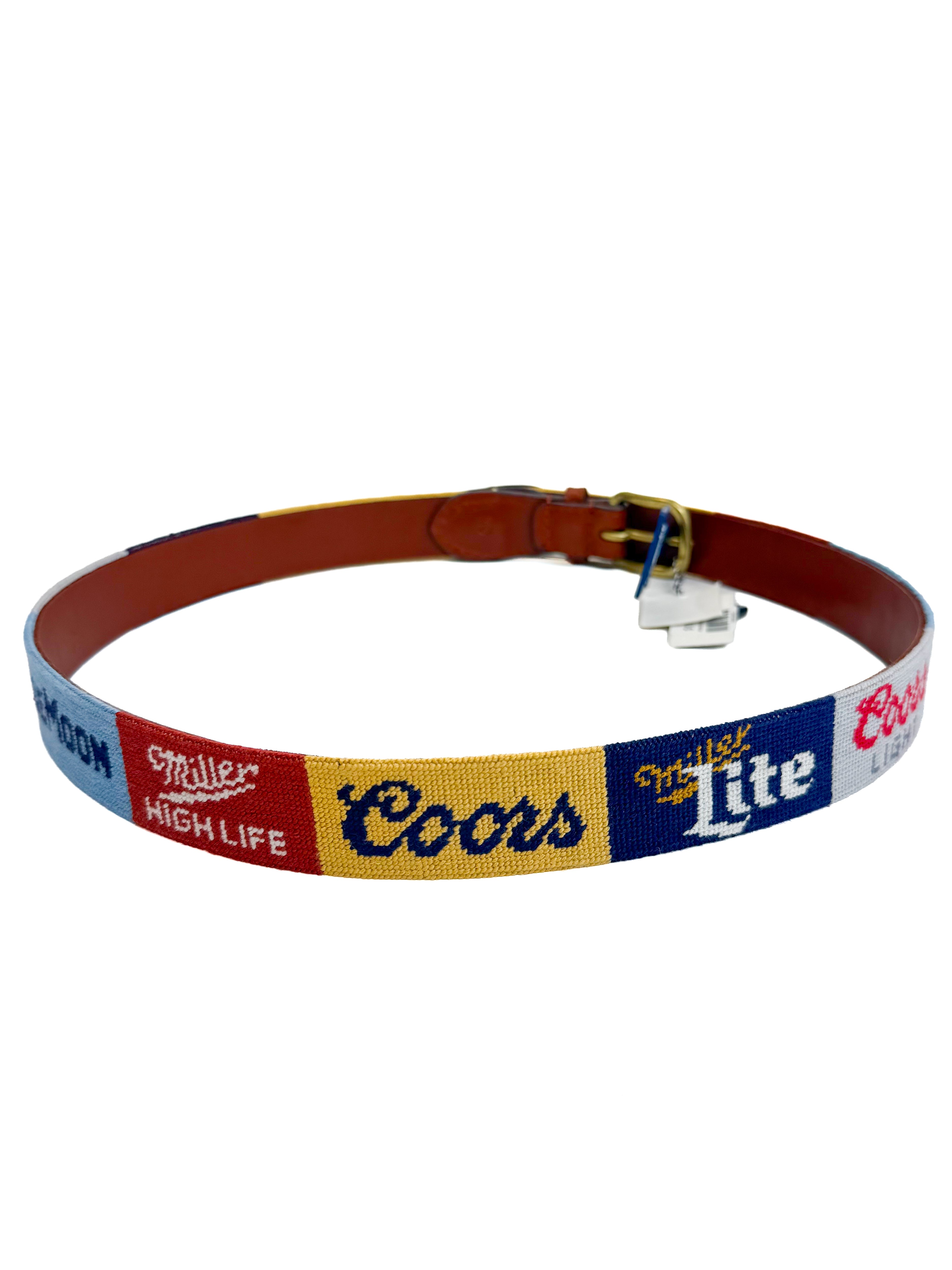 Alcohol Needlepoint Belt