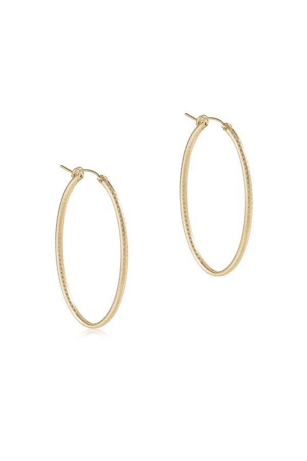 Oval 2&quot; Textured Hoop Enewton Earring