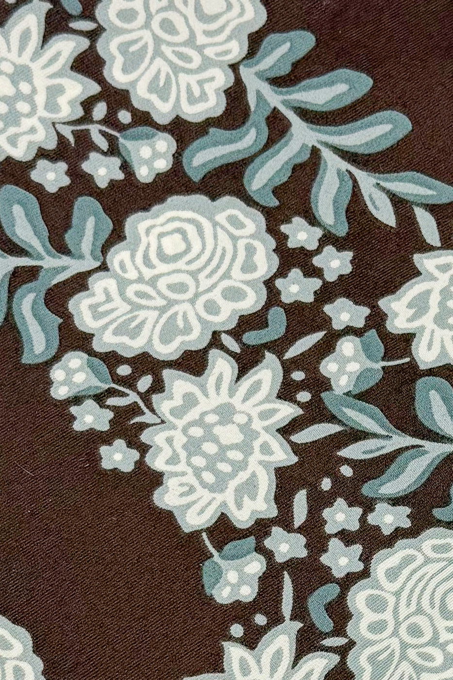 Brown Floral Triangle Scarf