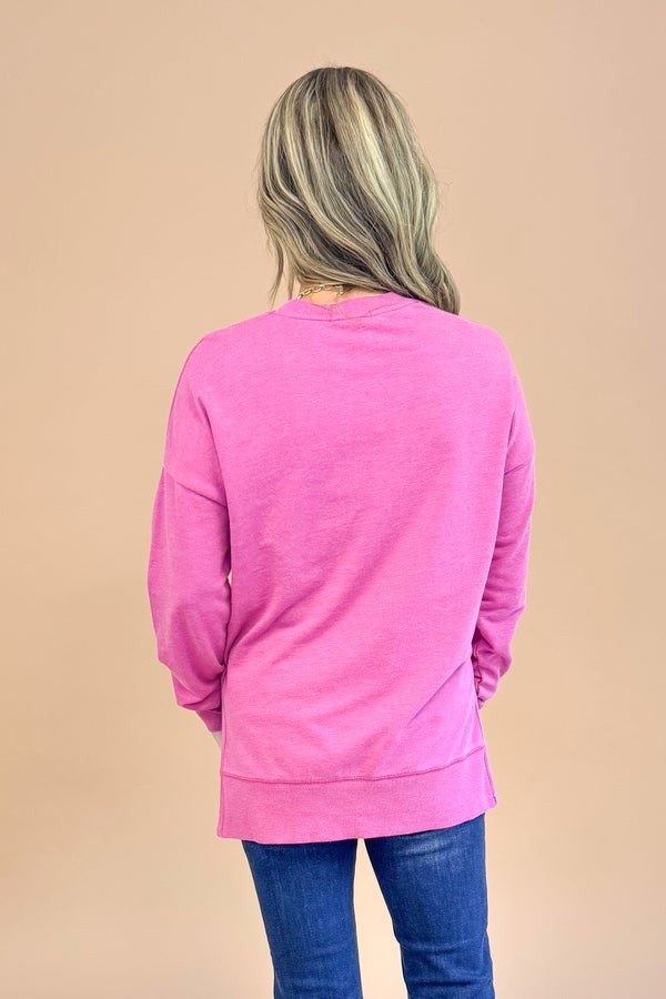 Modern V-Neck Weekender In Magenta by Z Supply