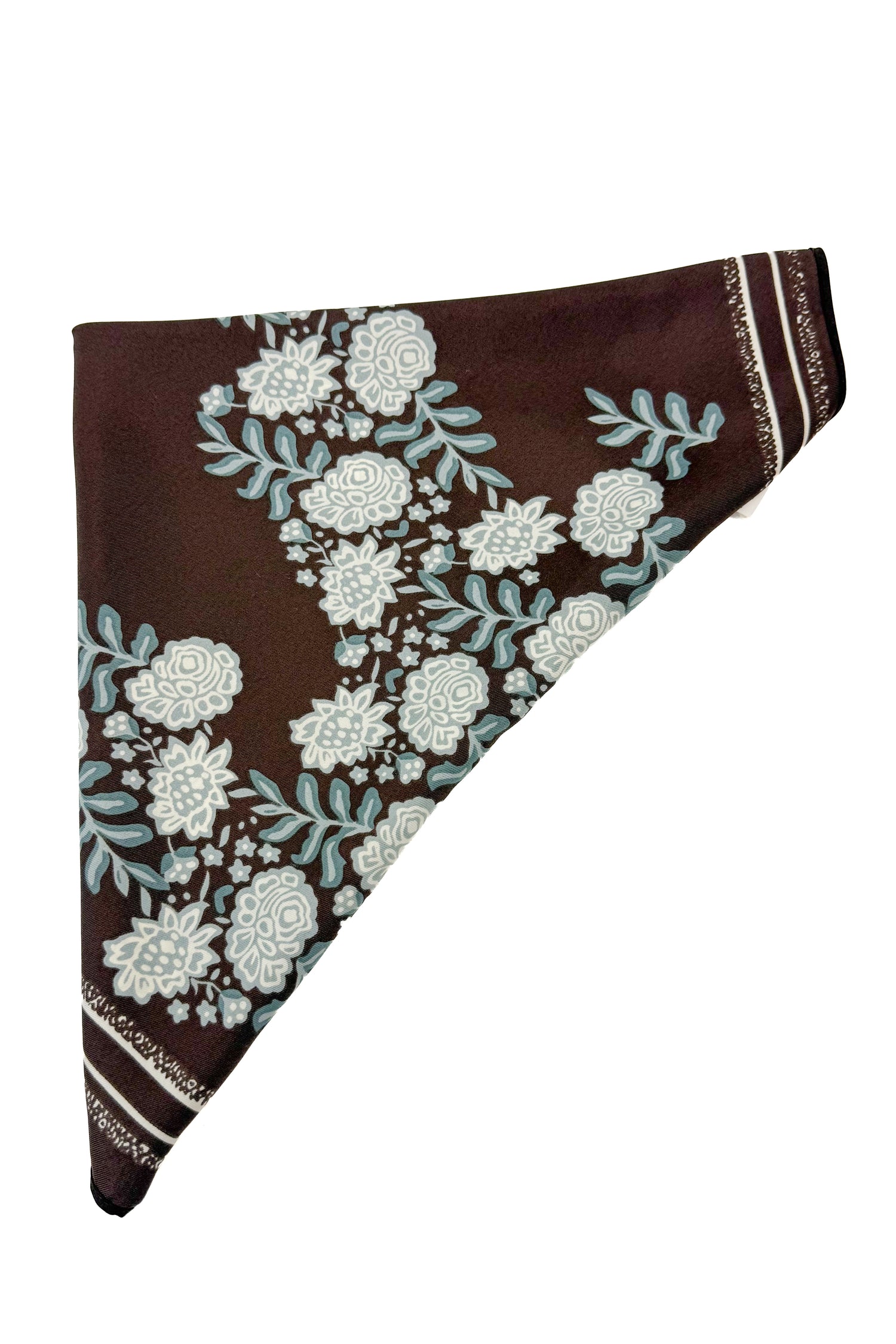 Brown Floral Triangle Scarf