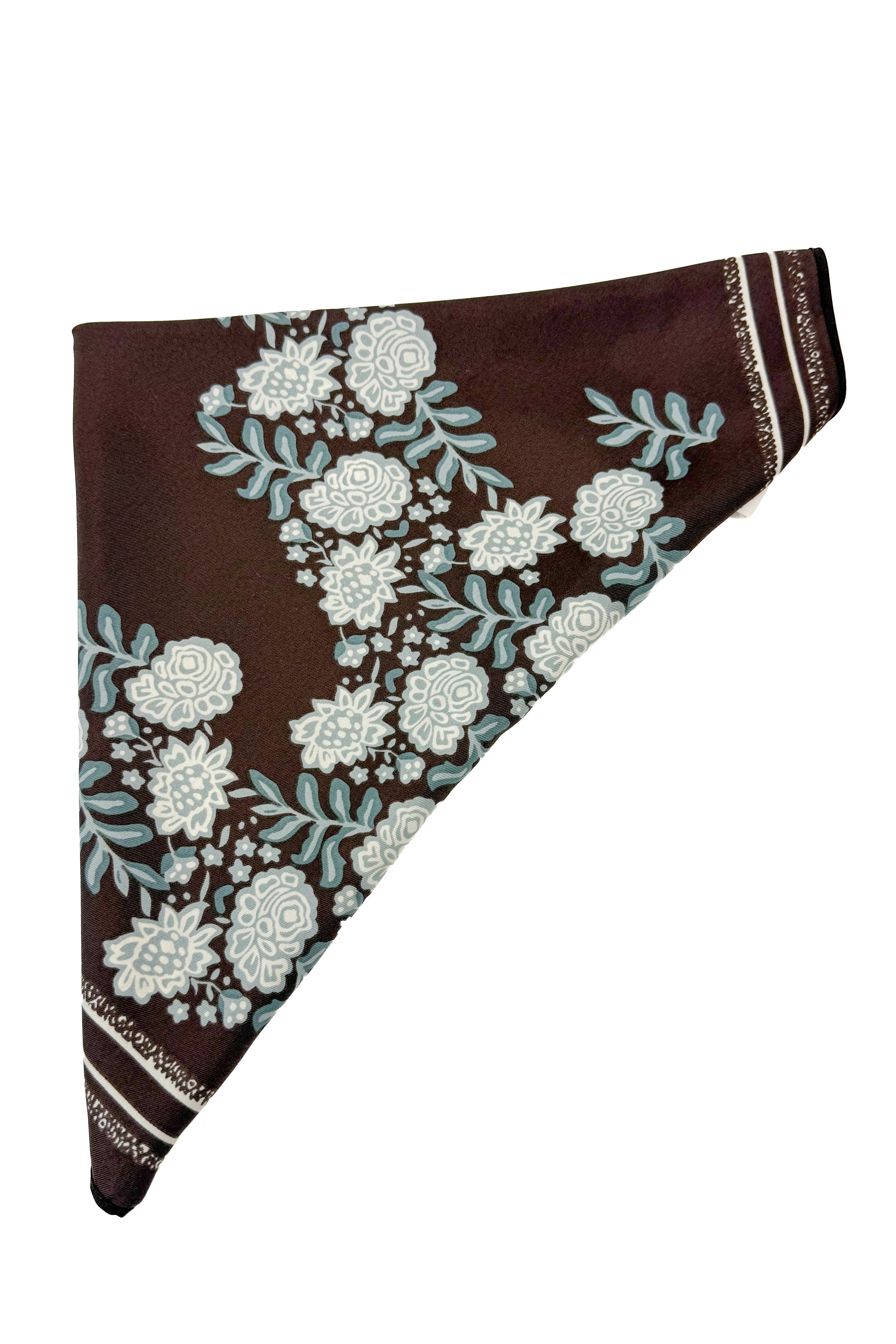 Brown Floral Triangle Scarf