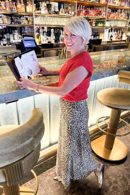 Hit The Jackpot Leopard Midi Skirt by TCEC