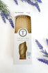 Teleties mini detangler for medium hair with packaging on a white background with lavender.