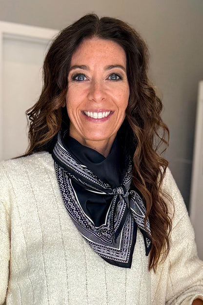 Black Bandana Triangle Scarf