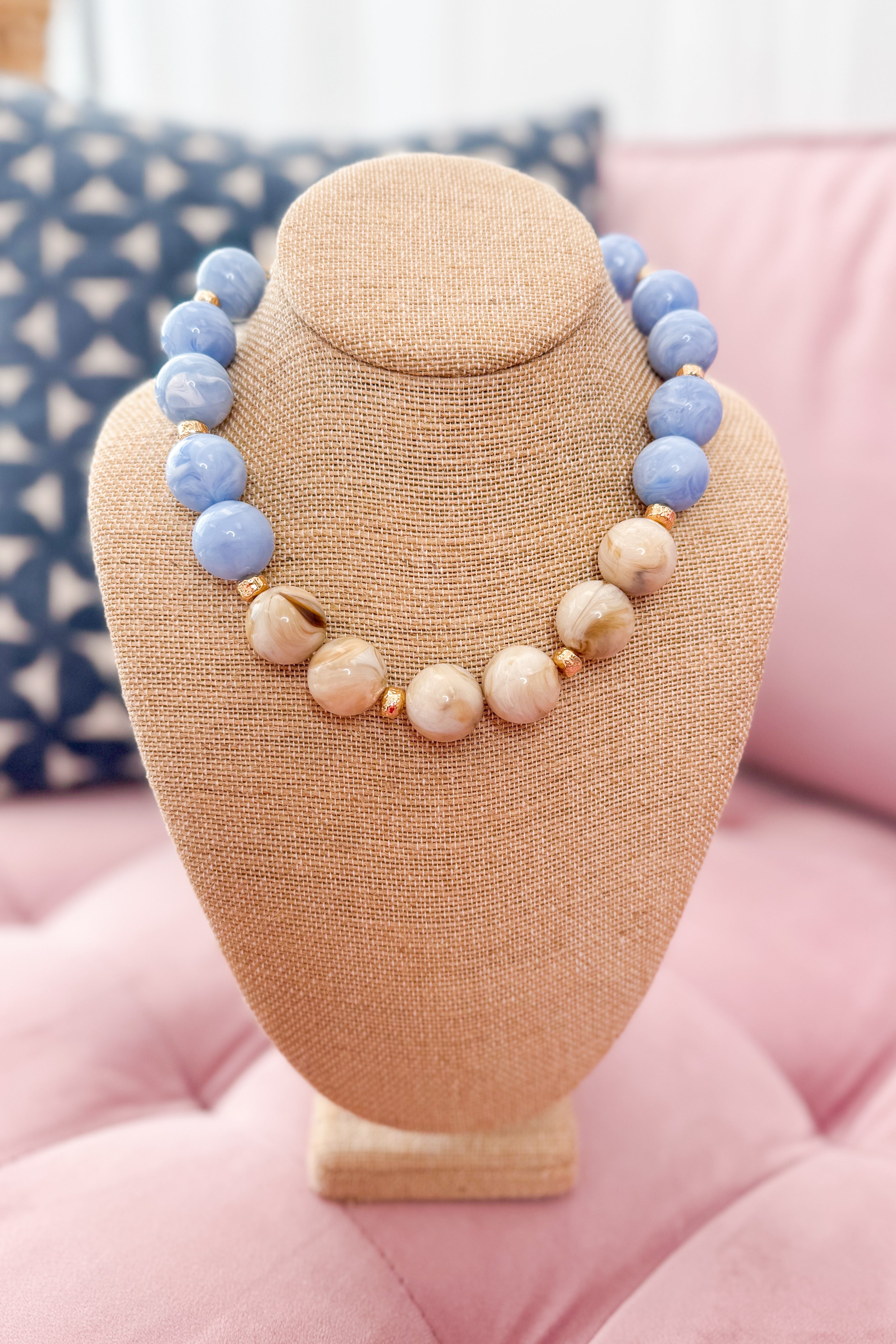 Adrina Acrylic Ball Beaded Necklace