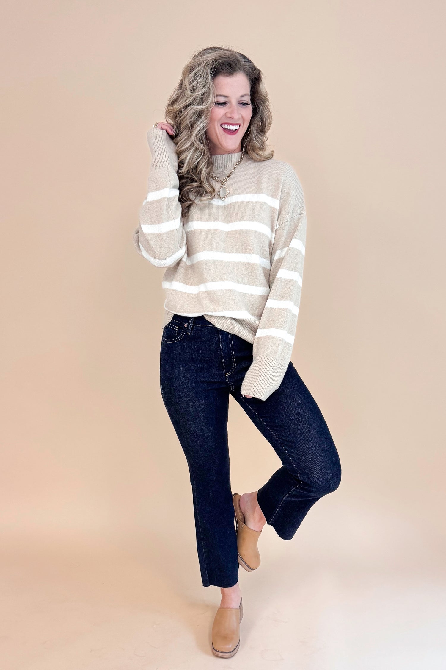 Carmen Super Dark Denim Kick Crop Jeans by Just Black Denim