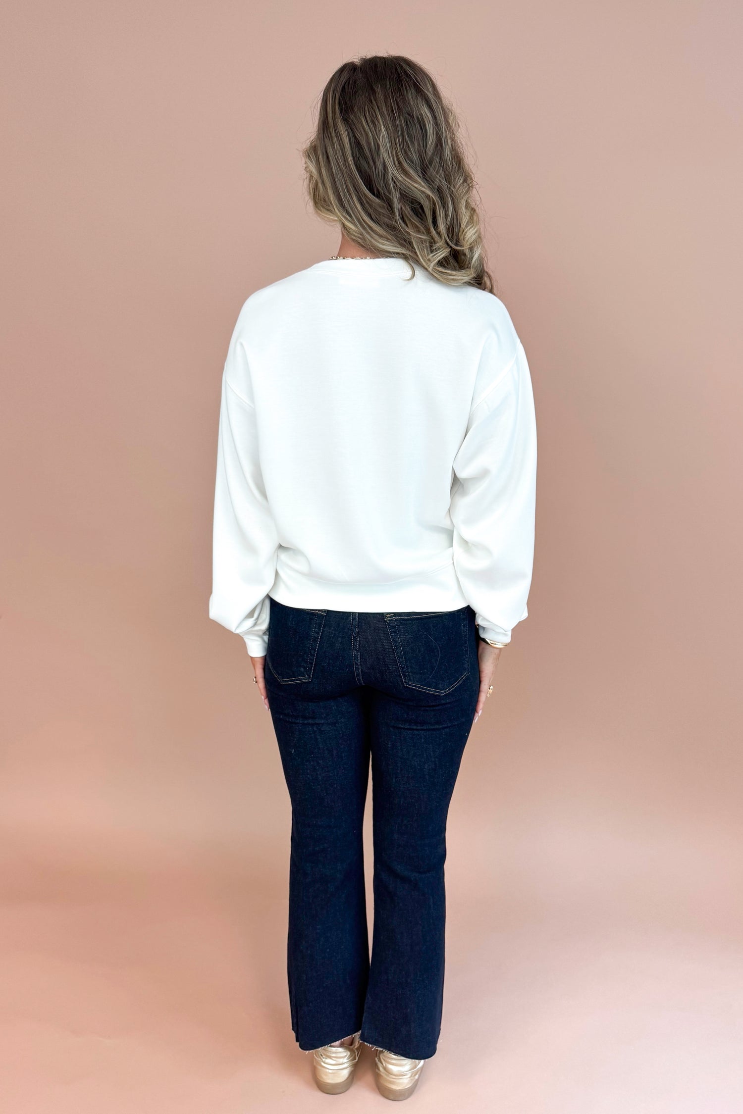 Carmen Super Dark Denim Kick Crop Jeans by Just Black Denim