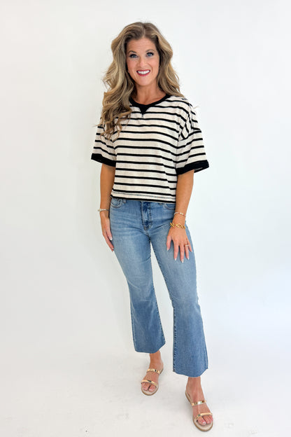 Front view of woman wearing Swagger Boutique&