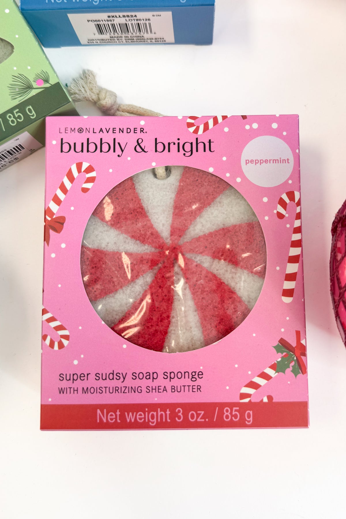 closeup of Bubbly &amp; Bright Super Sudsy Sponge peppermint