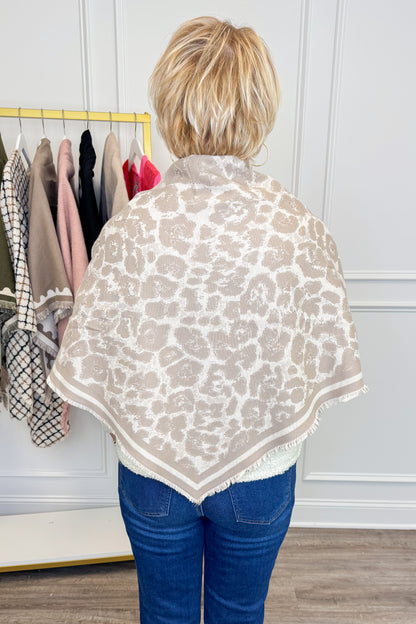 Leopard Triangle Scarf
