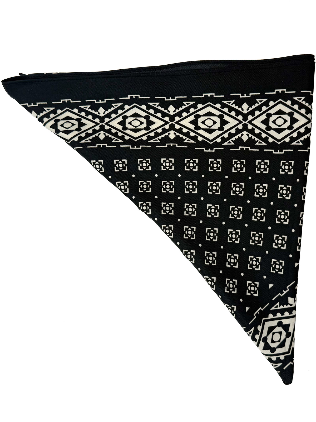 Black Geometric Triangle Scarf