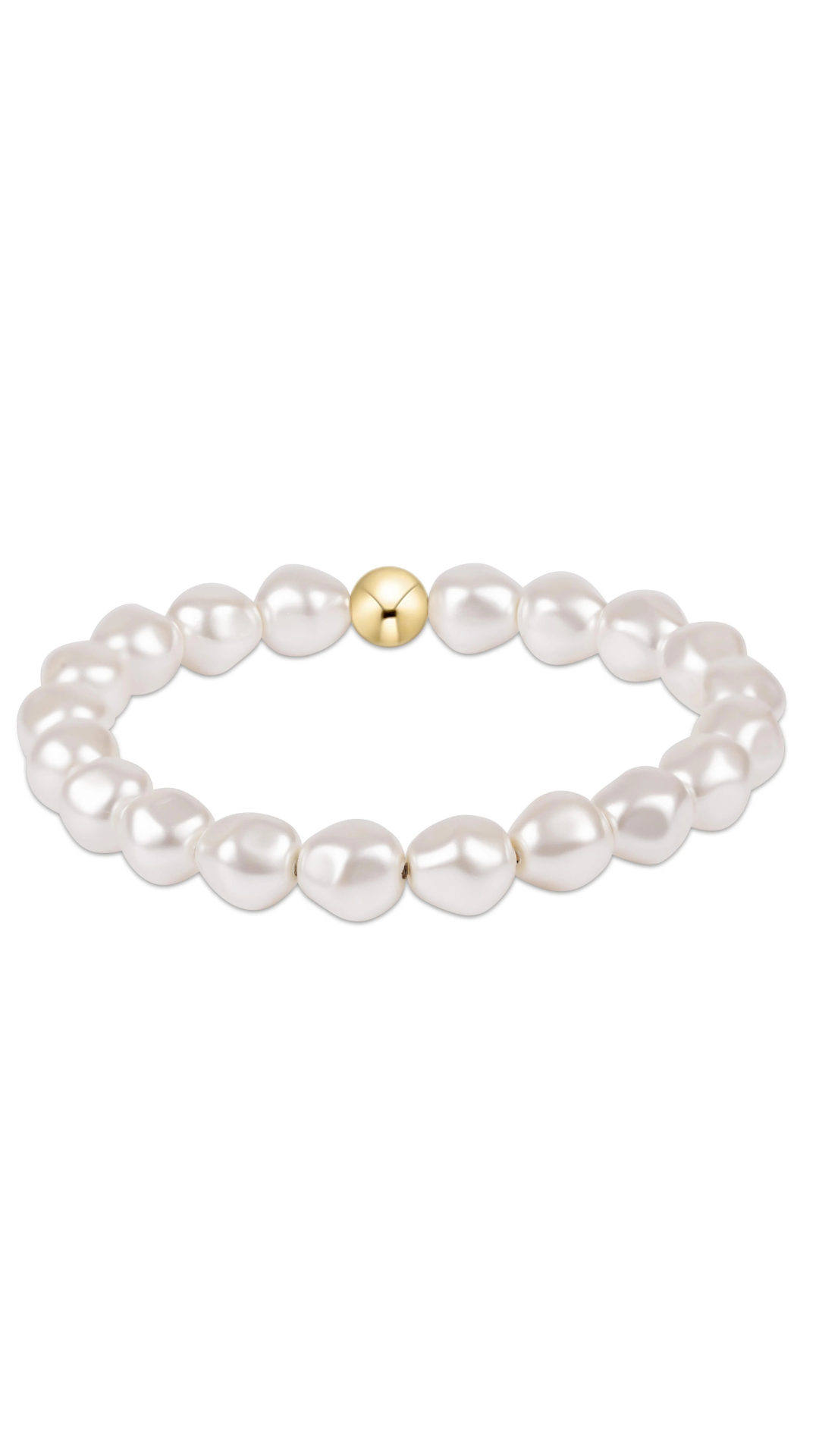 Pearl bracelet on a plain white background