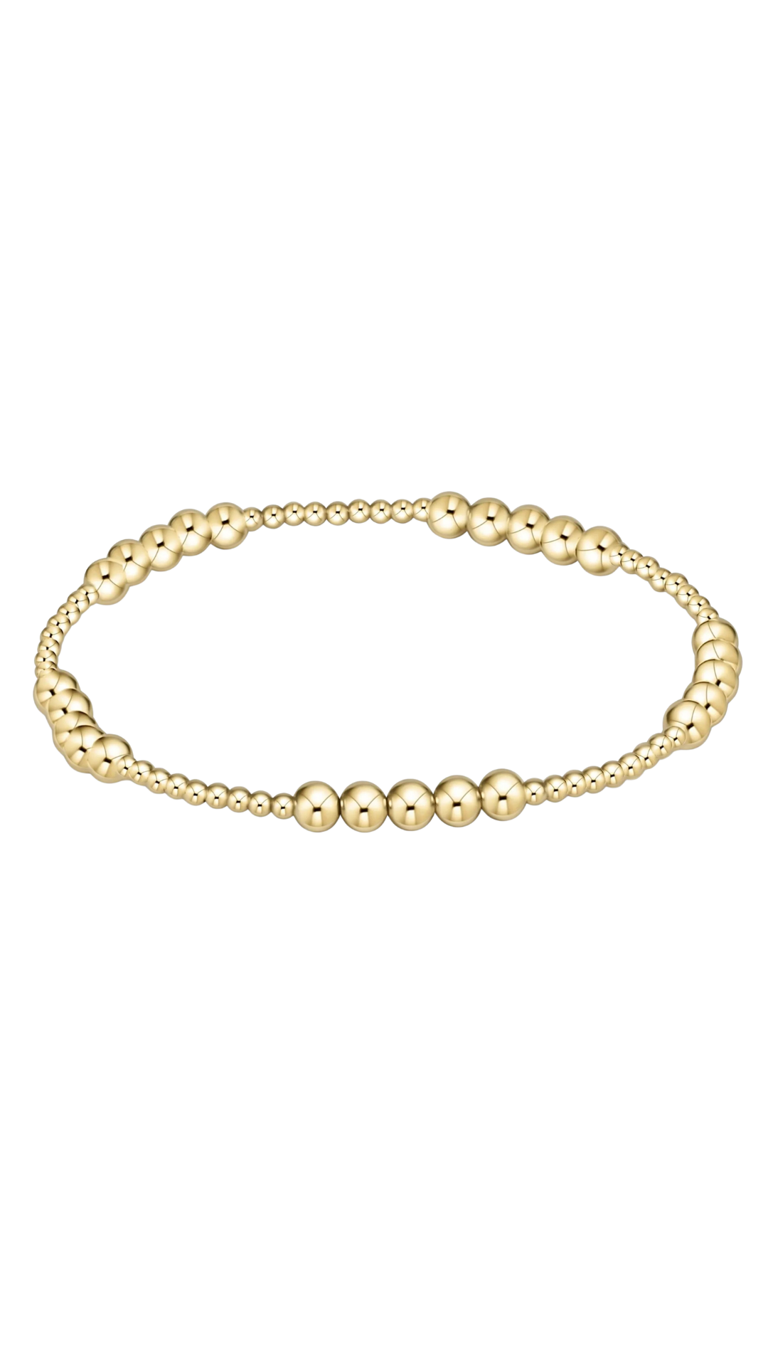 Gold bracelet on a plain white background