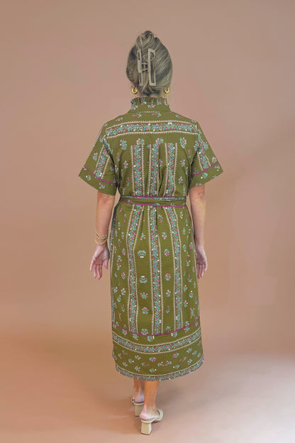 Best Of Both Worlds Brown &amp; Purple Floral Printed Midi Dress