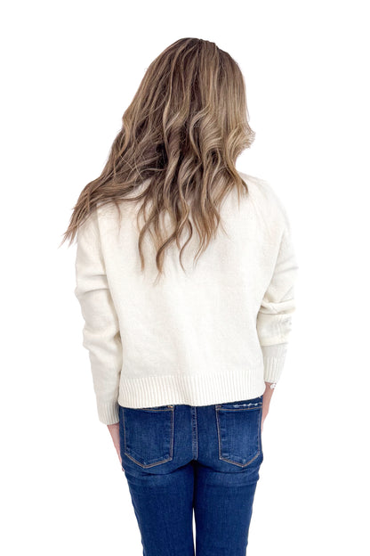 Dream State Cream Collared Sweater
