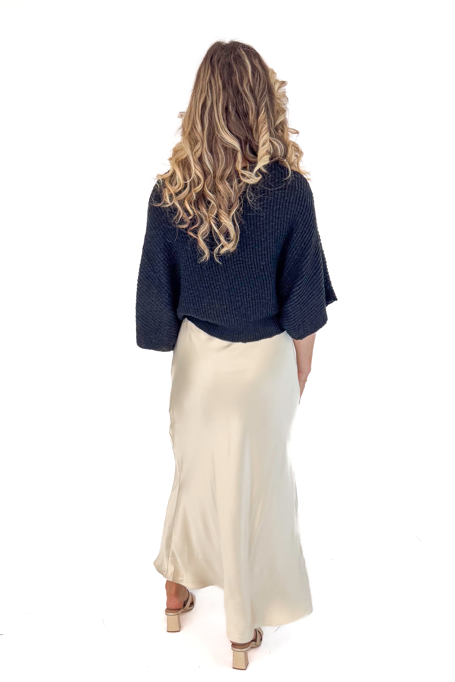 Bestie Approved Champagne Satin Maxi Skirt