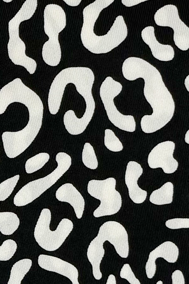 Black Leopard Triangle Scarf