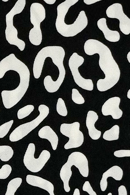 Black Leopard Triangle Scarf