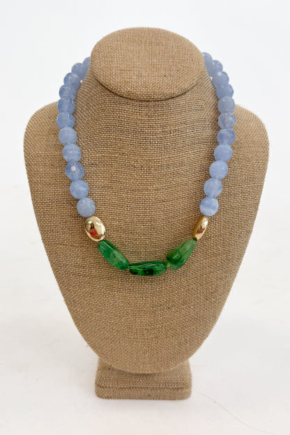 Taylor Organic Teardrop Accent Stone Necklace