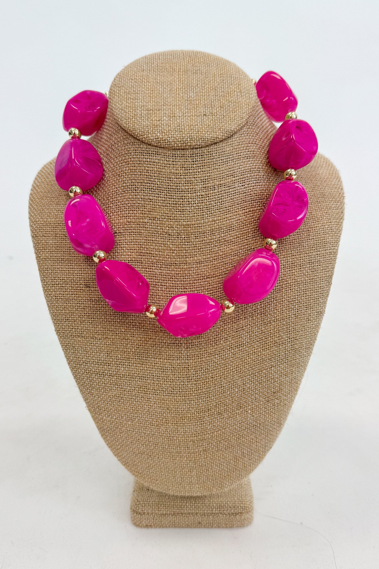 Reagan Marble Pebble And Ball Necklace