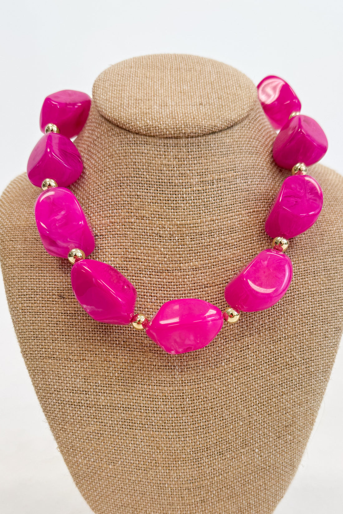 Reagan Marble Pebble And Ball Necklace