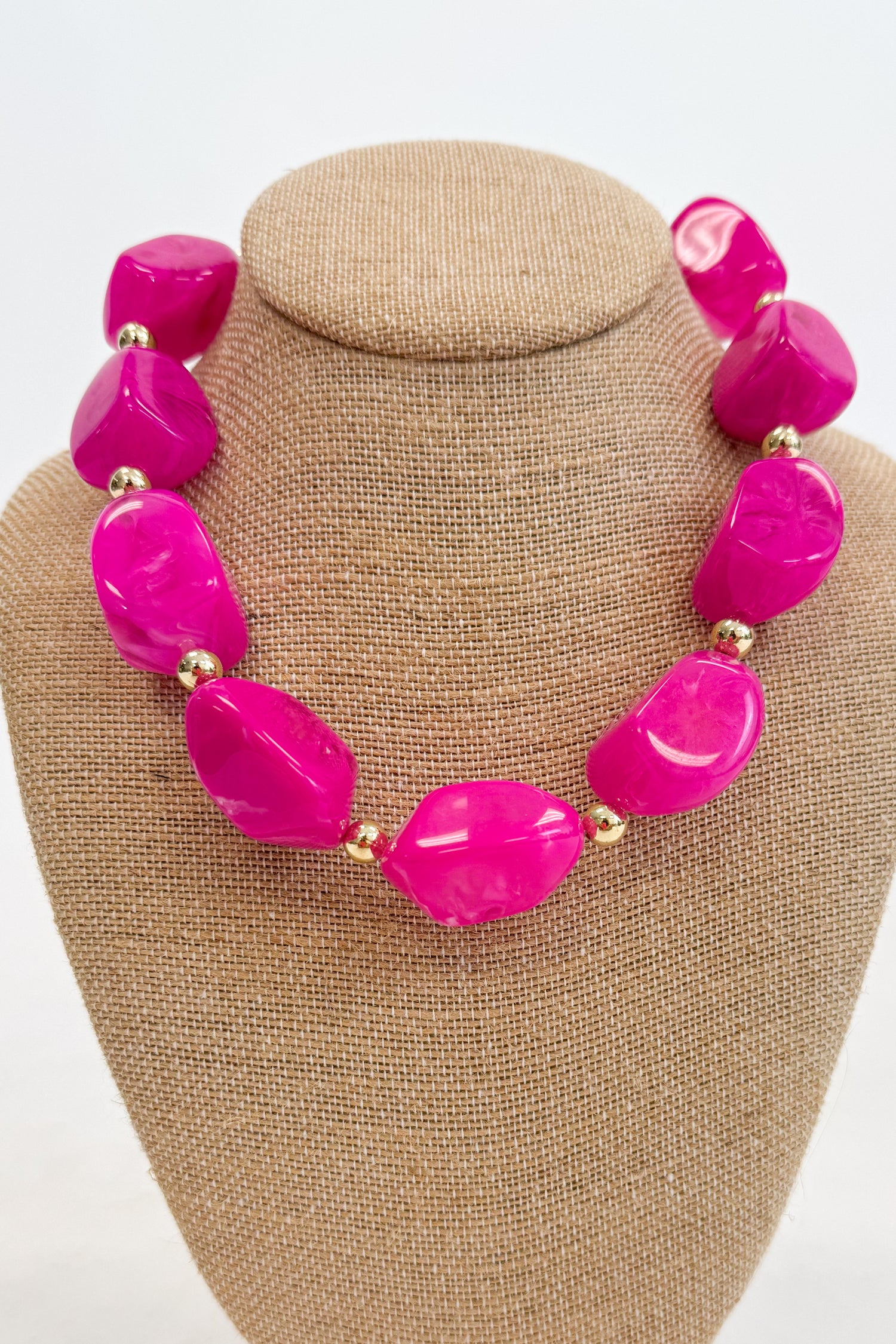Reagan Marble Pebble And Ball Necklace