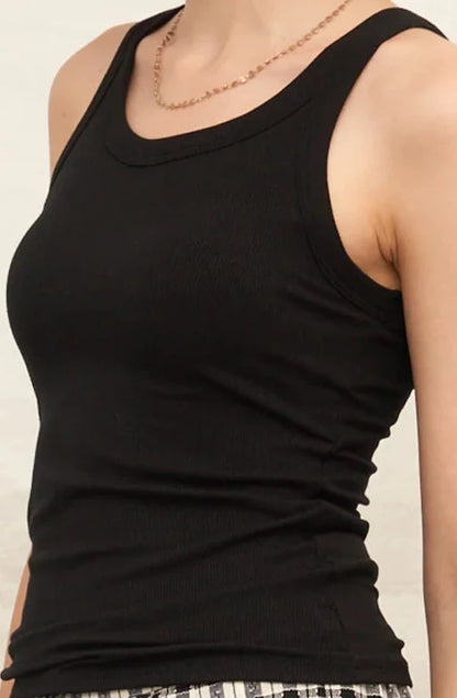 Black Built In Bra Tank