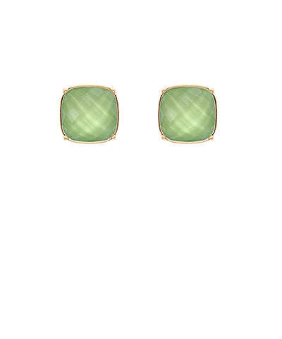 Square Stone Stud Earrings