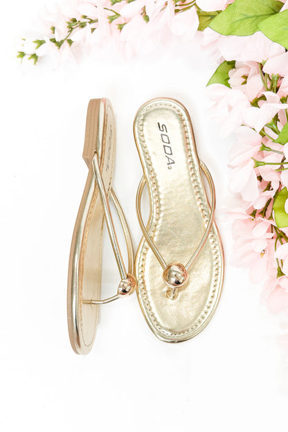 Elwood- Gold Ball Flip Flop