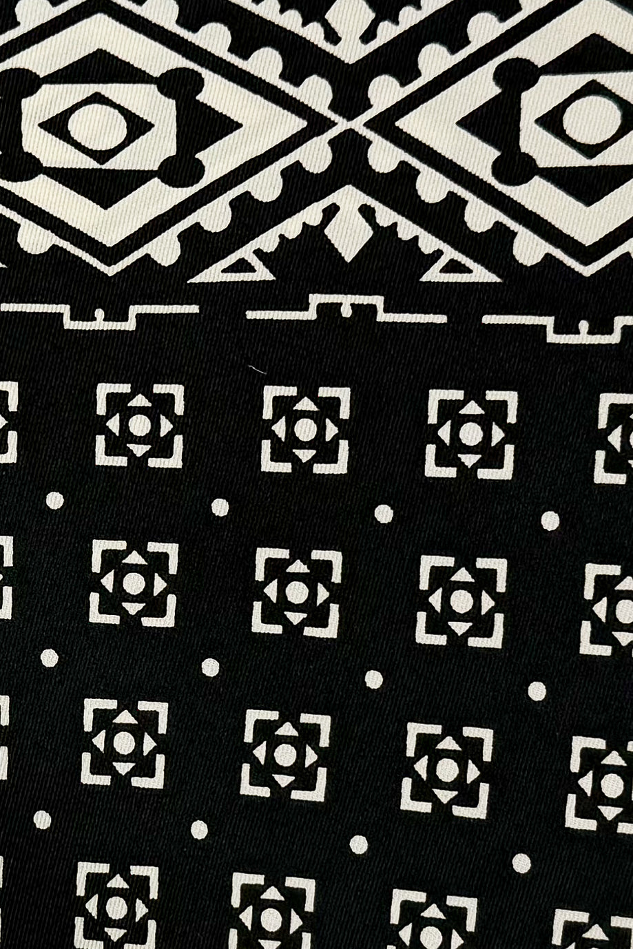 Black Geometric Triangle Scarf