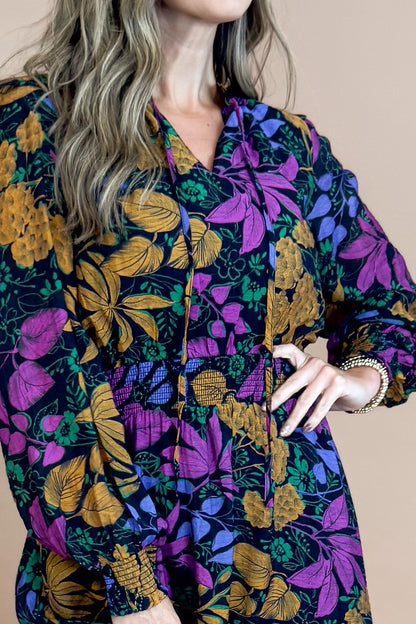 Written In The Stars Black With Multi Floral Print Maxi Dress by Fate