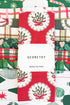 Geometry Merry Mistletoe Microfiber Tea Towel against holiday background.