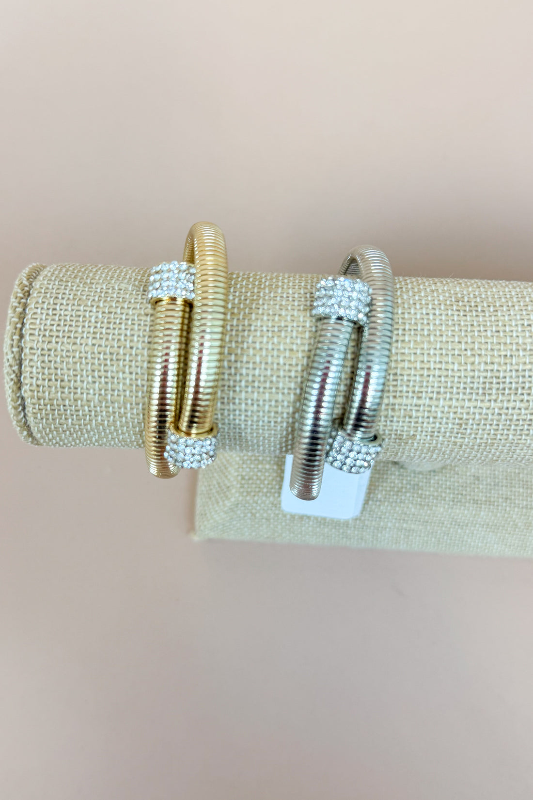 Omega Crystal End Cuff Bracelet