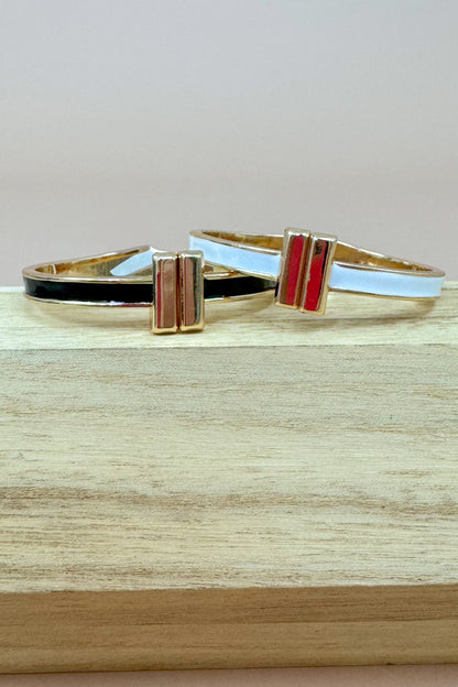 Elisa End Bar Color Coated Bangle Bracelet