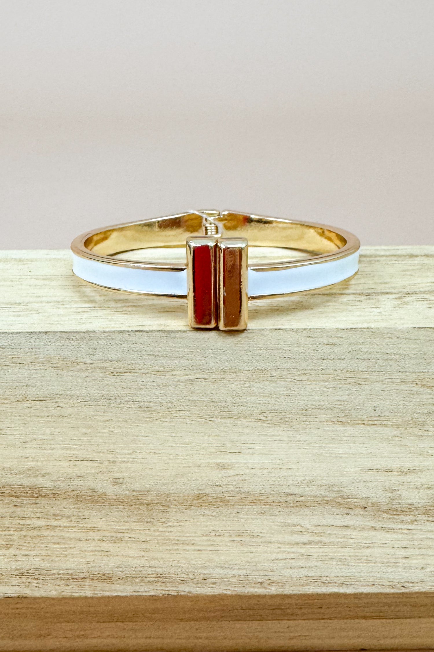 Elisa End Bar Color Coated Bangle Bracelet