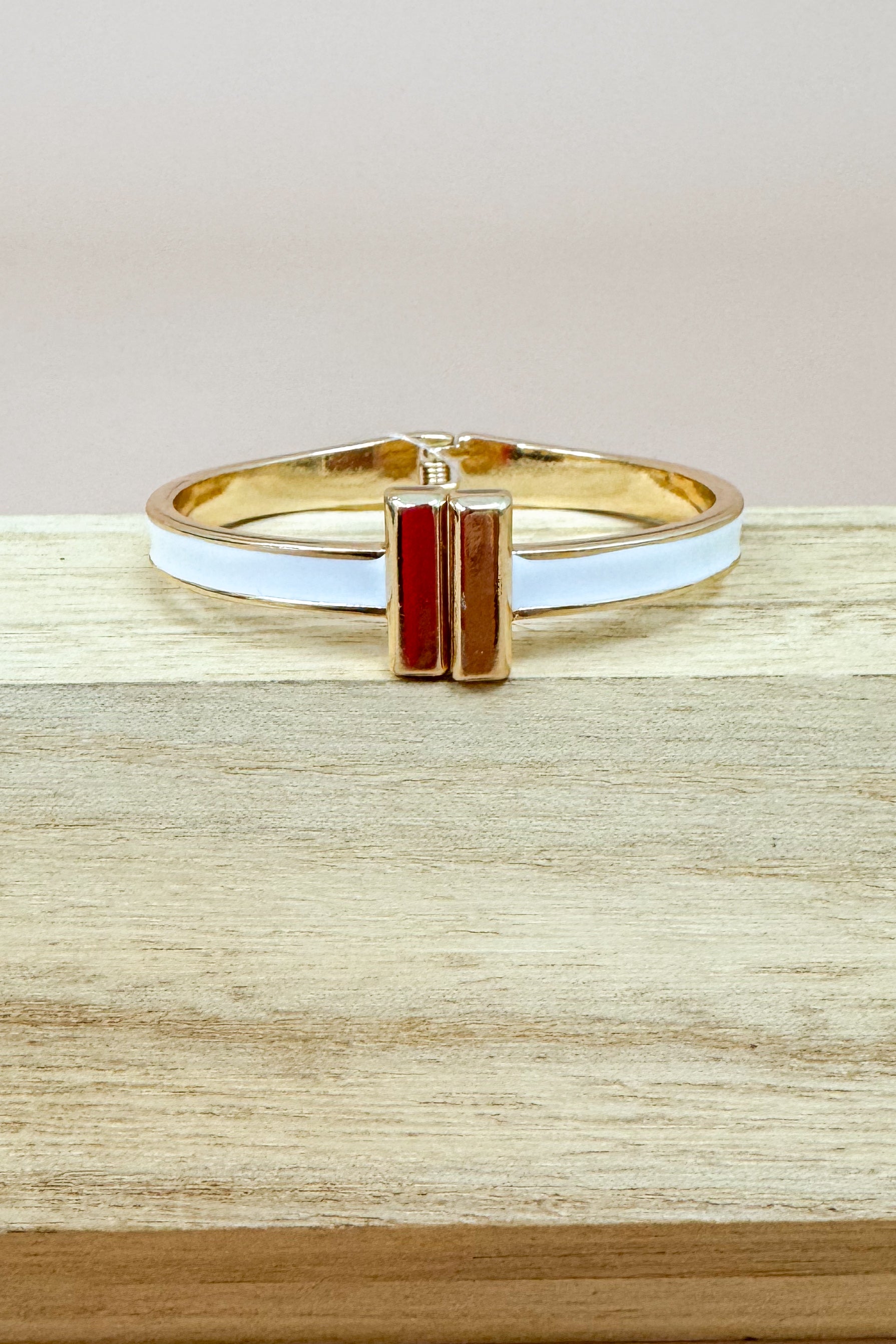 Elisa End Bar Color Coated Bangle Bracelet