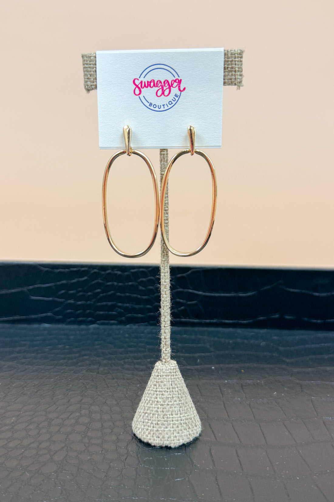 Monica Oval Outline Dangle Earrings