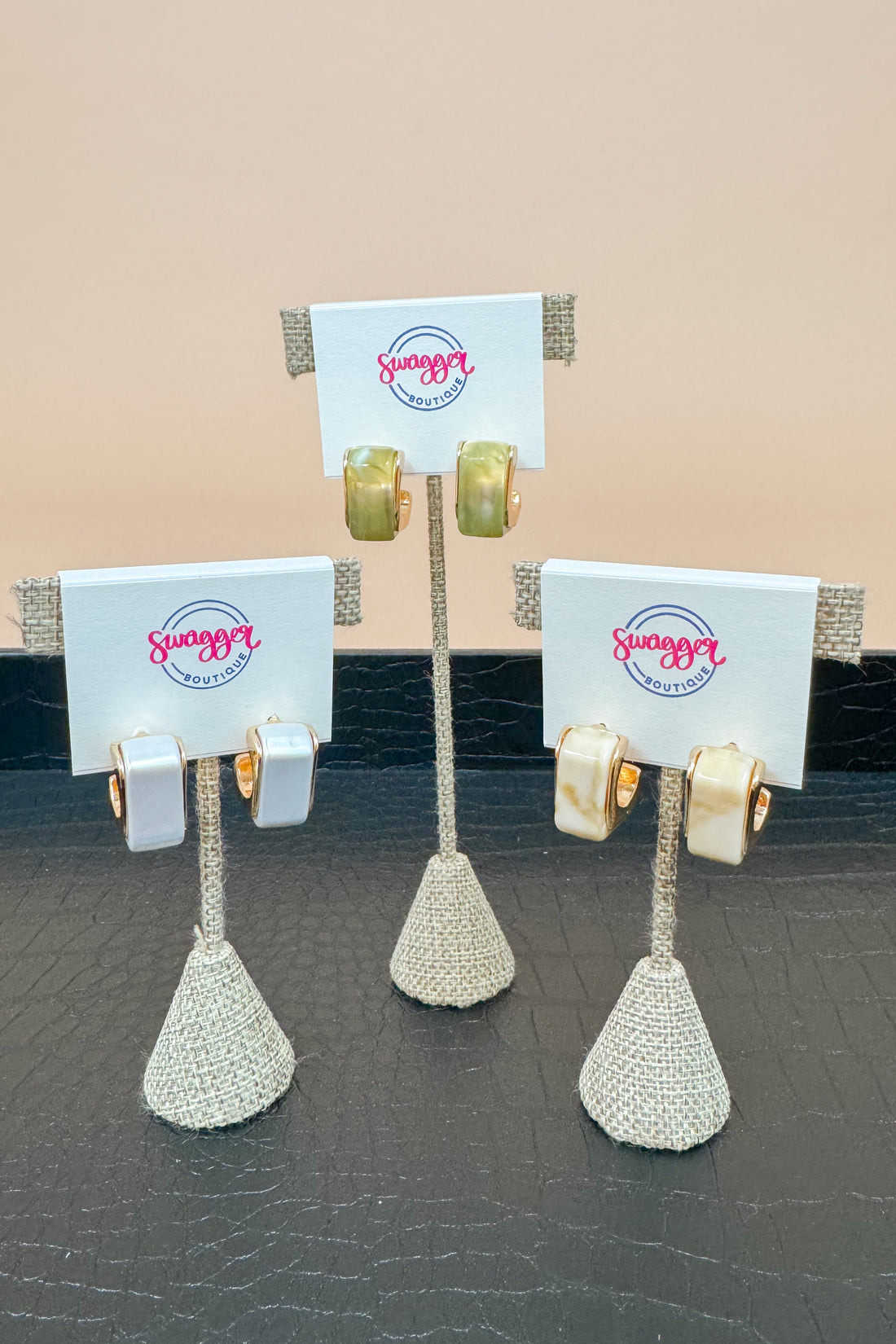 Jamie Resin Square Open Hoops