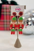 Beaded earrings on a stand with &