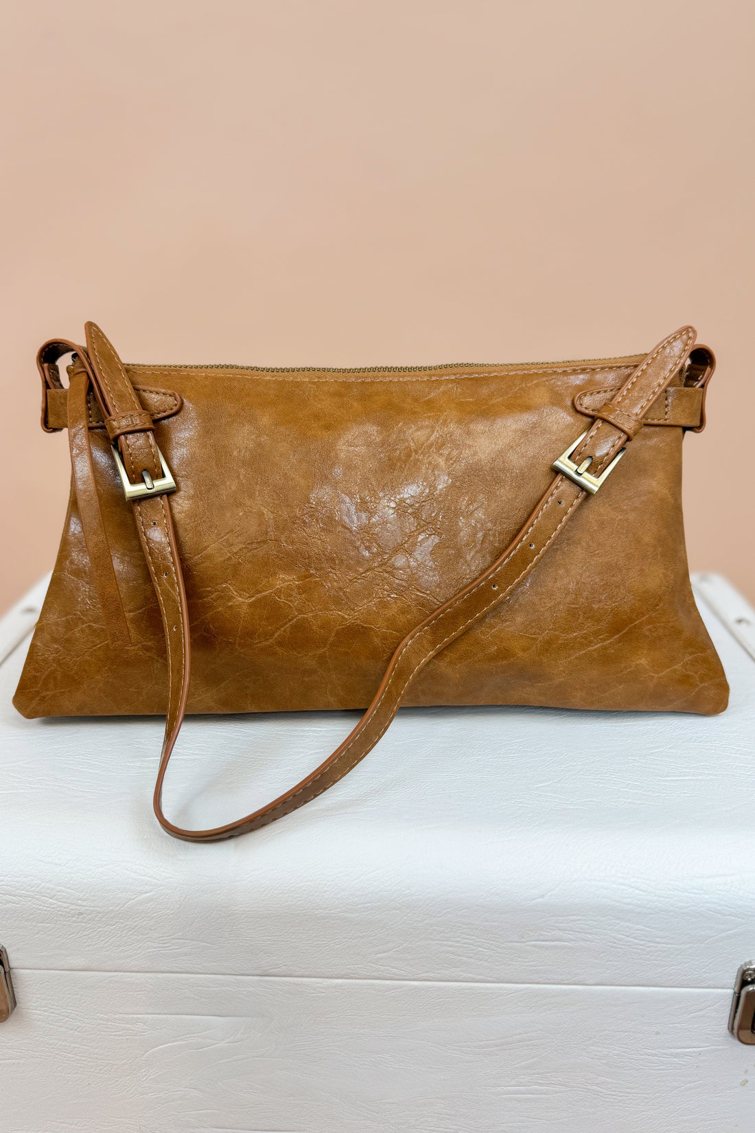 Buck Tan Eve Trapeze Shoulder Bag