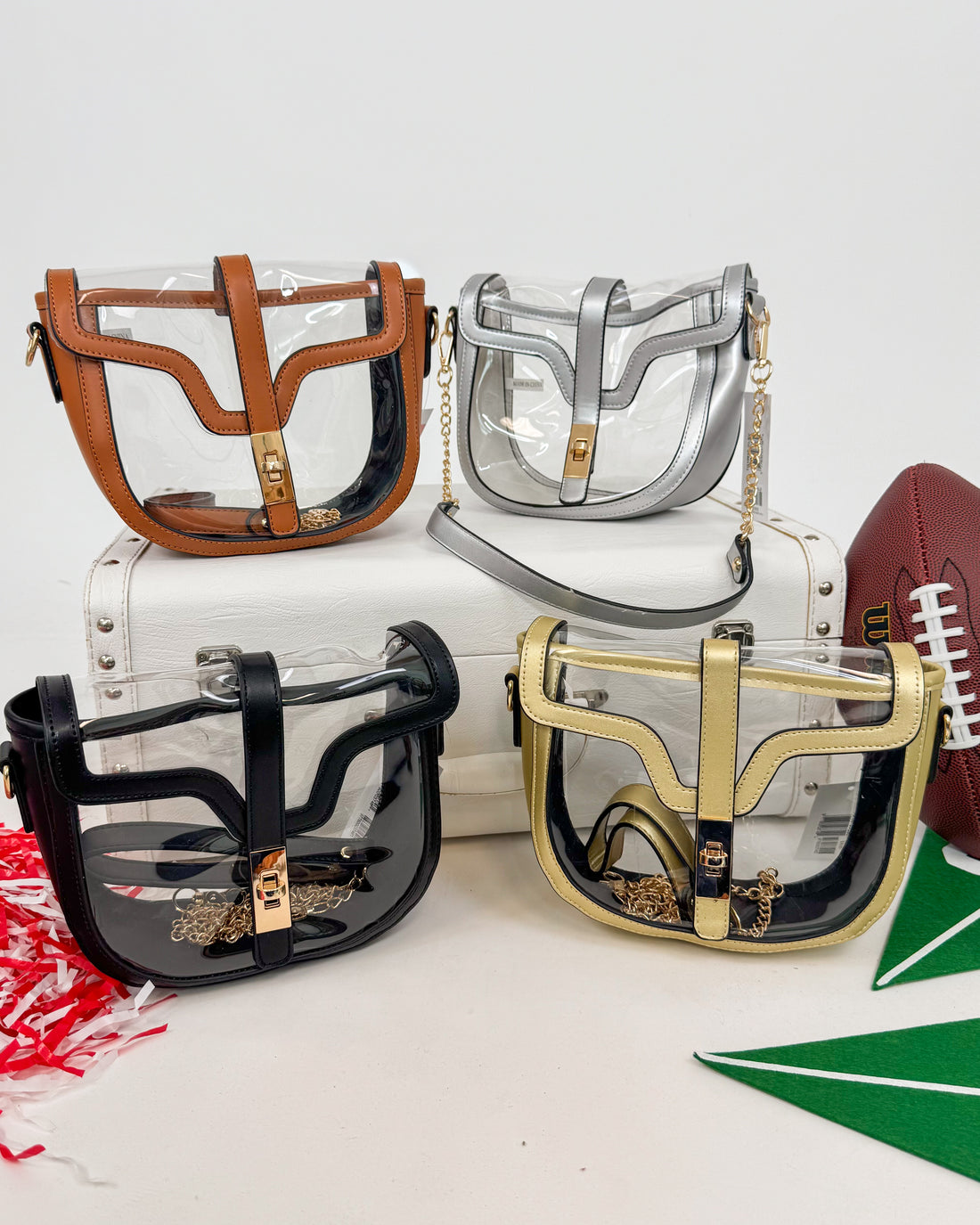 Clear Saddle Bag Crossbody Bag