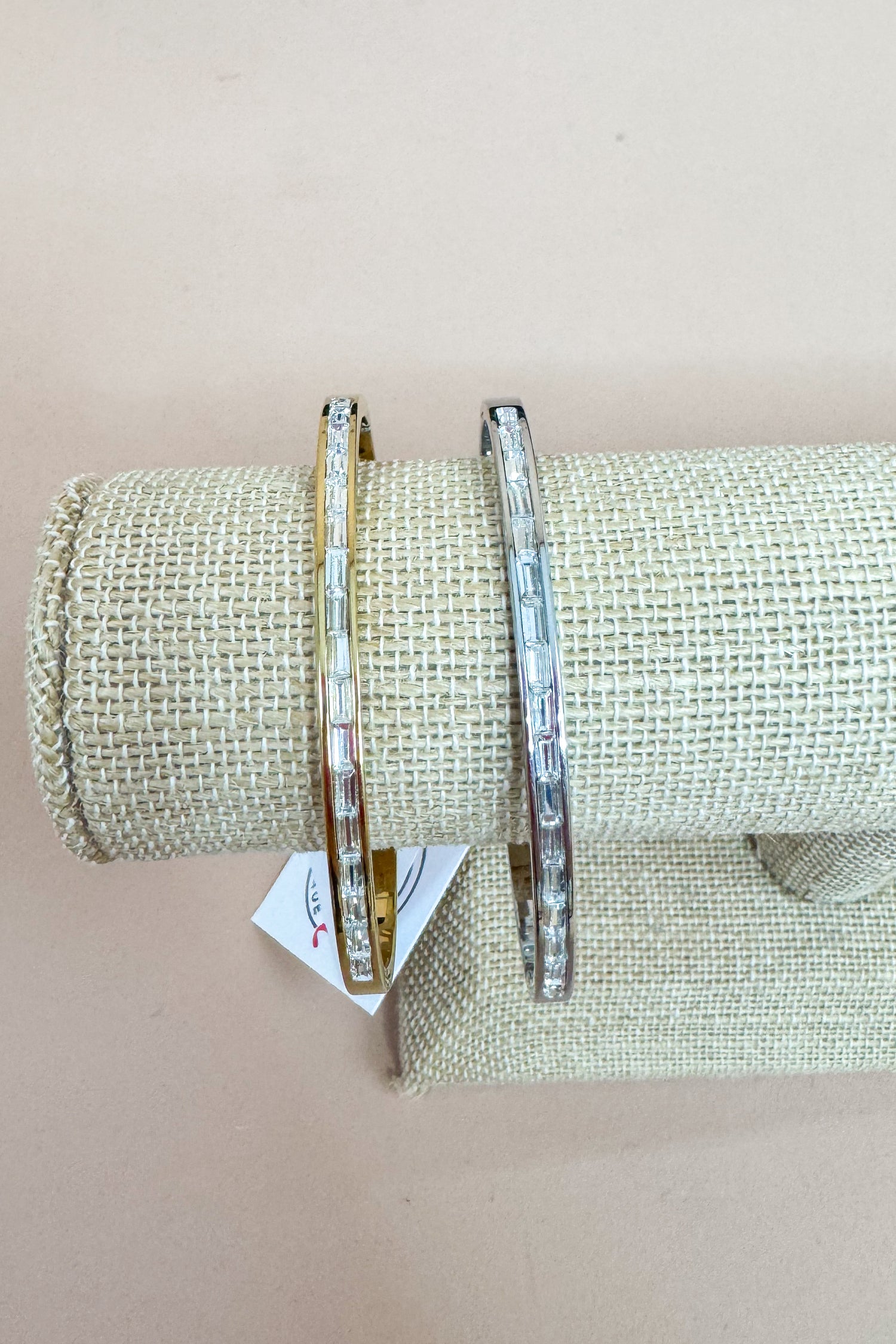 Penelope Thin Pave Baguette Bangle Bracelet