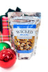 Wicked Mix Winter Limited Edition Snack Mix with holiday background.