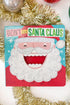Book cover with a cartoon Santa Claus face and text &