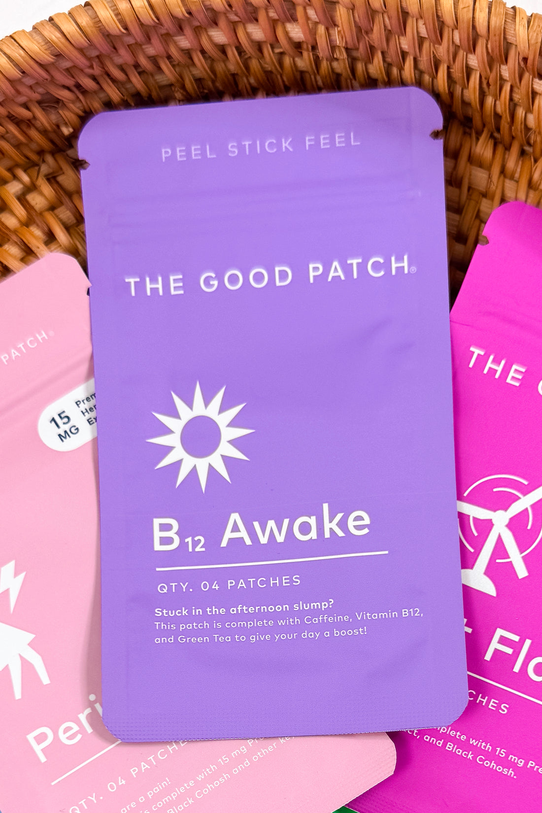 Front purple package of &